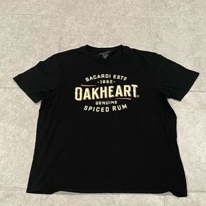 XL Unisex Bacardi Oakheart Black Tee